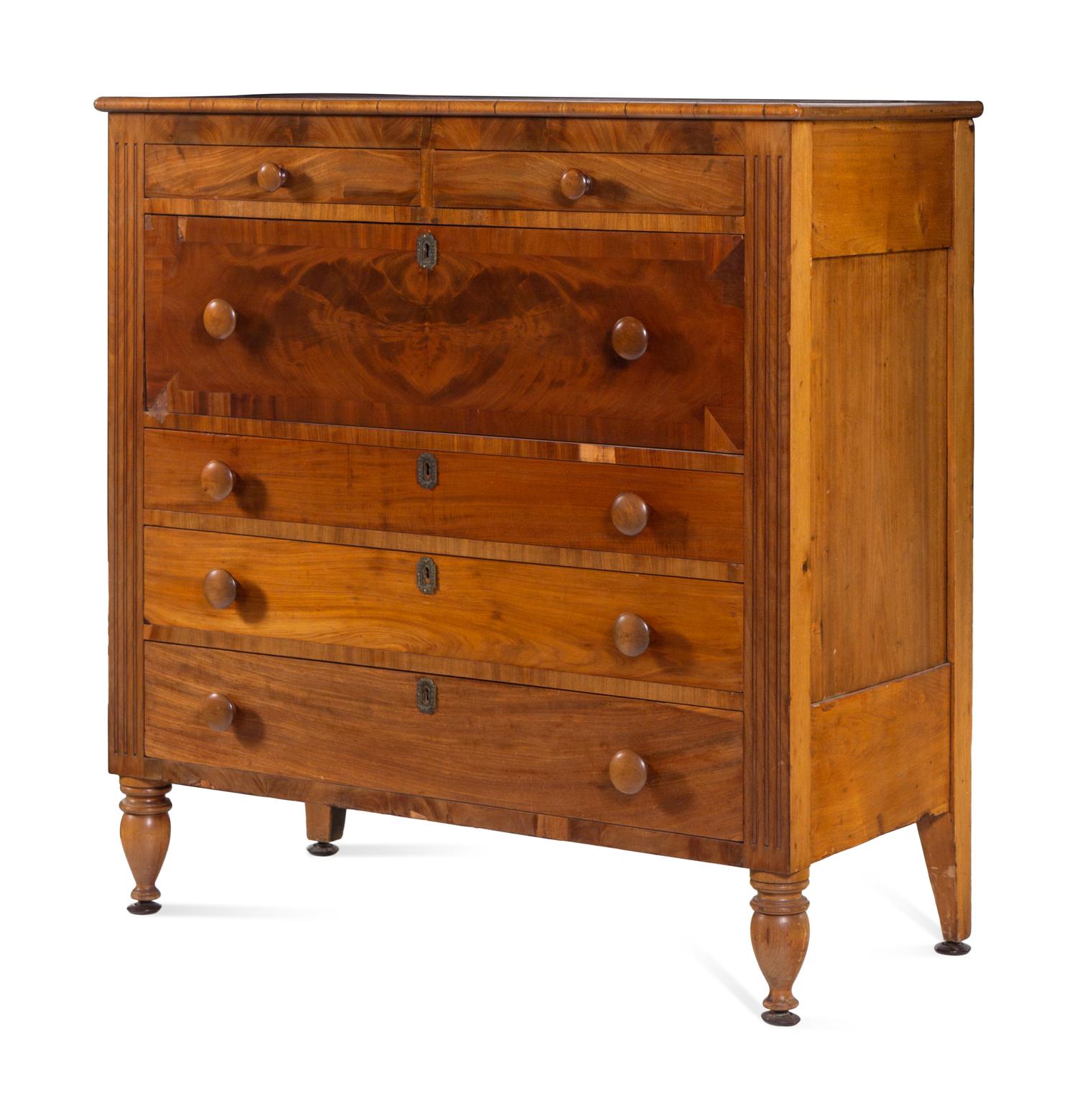 A Classical Mahogany and Maple Butler's Chest