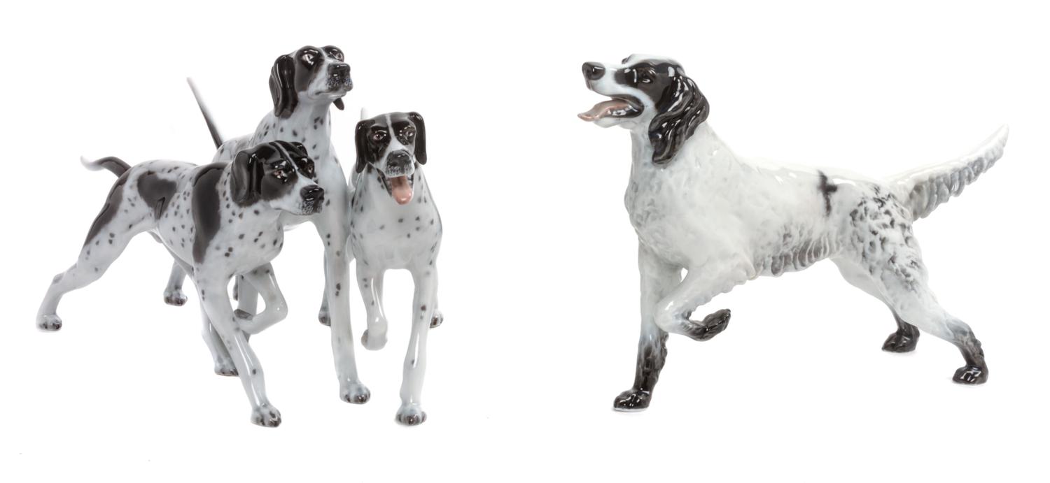 Two Rosenthal Porcelain Figures and Figural Groups Width of widest 11 1/2 inches. — 20TH CENTURY