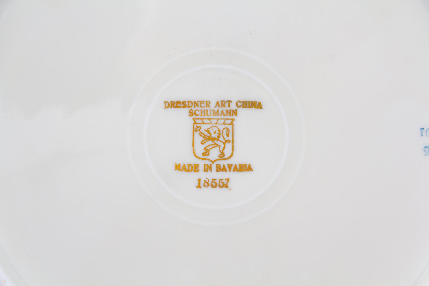 A Set of Twelve Bavarian Porcelain Dinner Plates