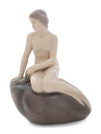 A Royal Copenhagen Porcelain Figure of a Mermaid