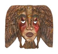 Five Mexican Copper Festival Masks