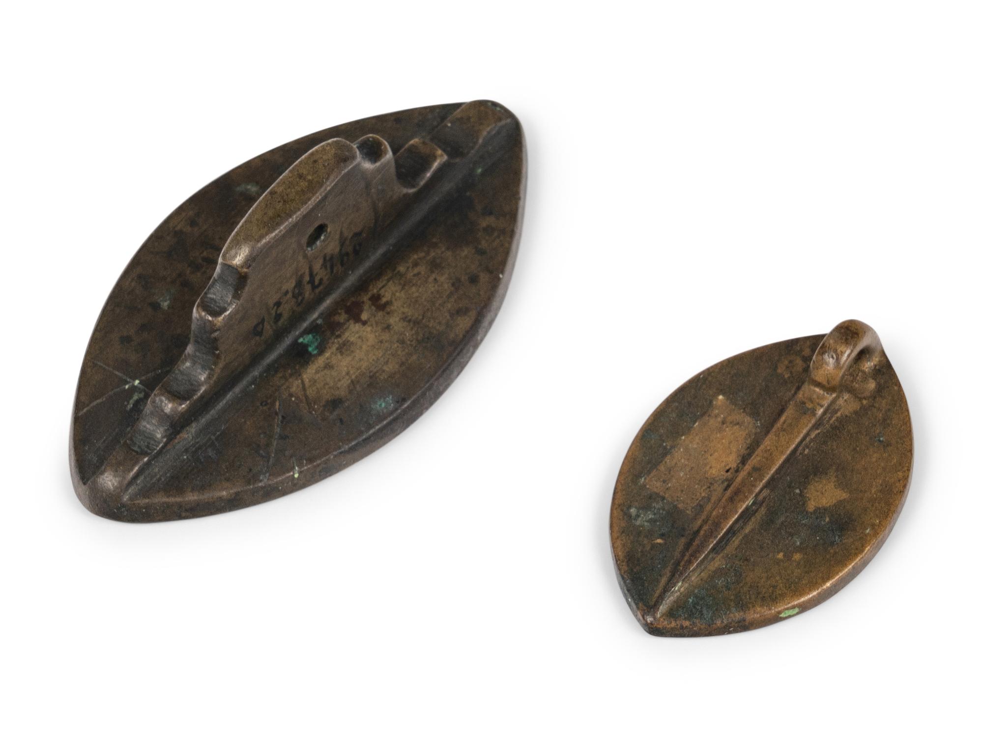 Two Continental Brass Wax Seals
