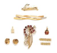 A Collection of Yellow Gold Jewelry, 26.80 dwts.