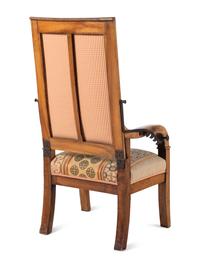A Directoire Walnut Adjustable Armchair