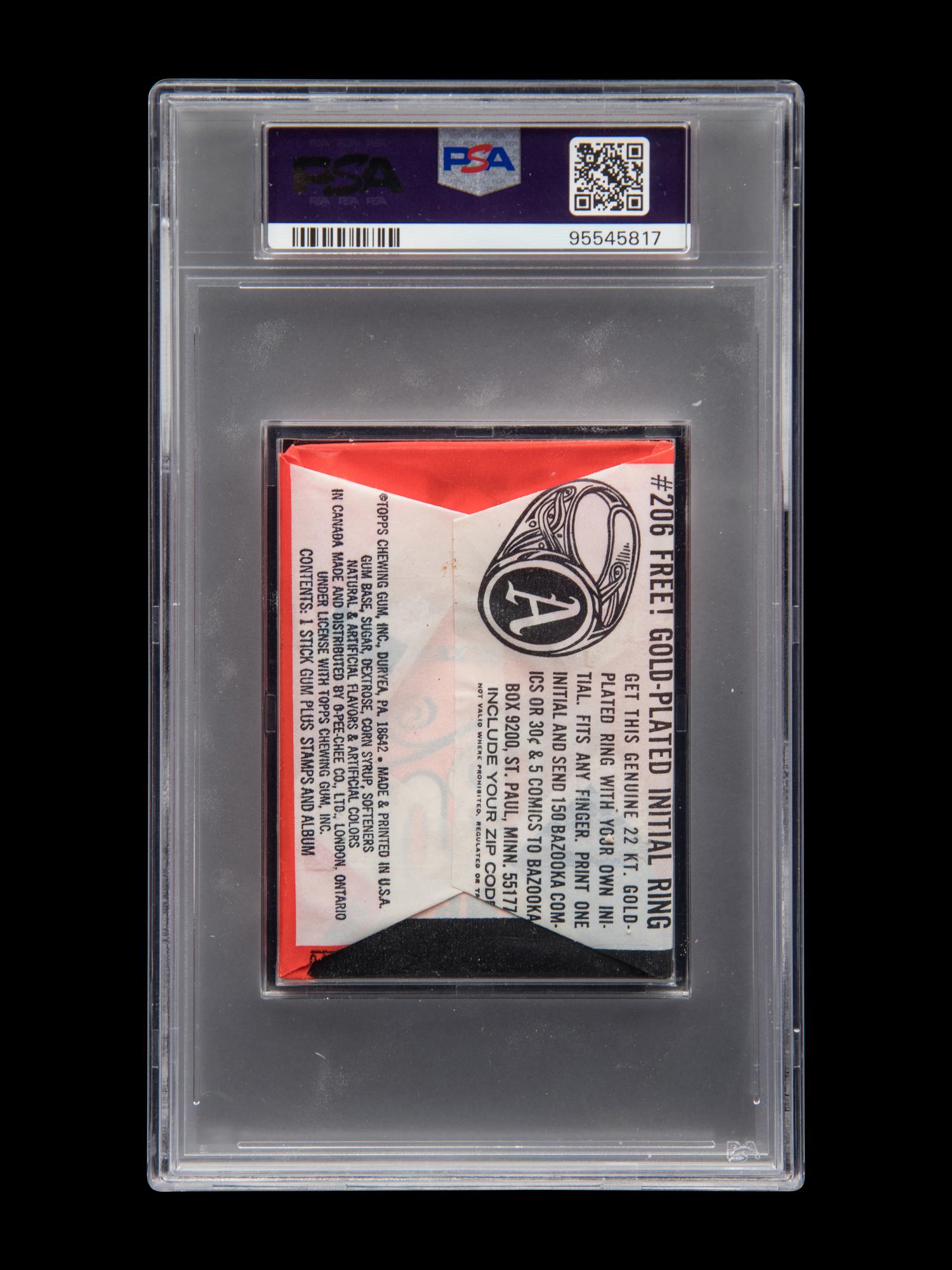 A 1969 Topps Stamps Pack (PSA 8 NM-MT)