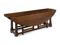 A William and Mary Style Oak Drop-Leaf Table