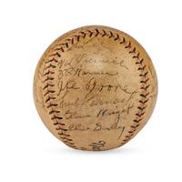 A 1930 Brooklyn Robins Team Signed Autograph Baseball (JSA, Beckett Authentication Services Letters of Authenticity)
