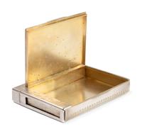 A Russian Gold-Mounted Silver Cigarette Case