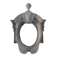A Zinc Dormer Window Surround 40" W x 12" D x 50" H — France, Circa 1880
