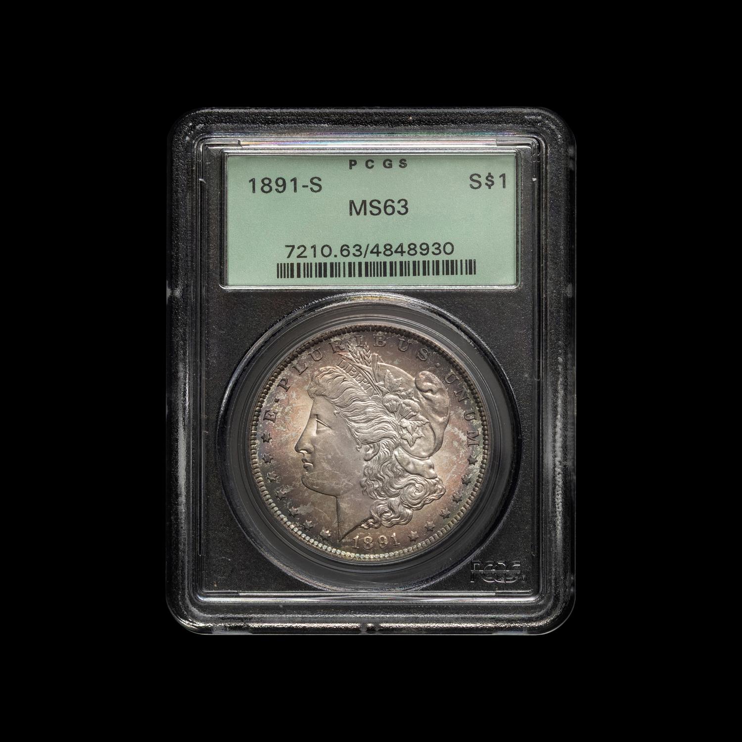An 1891-S Morgan $1 Coin (PCGS MS63)