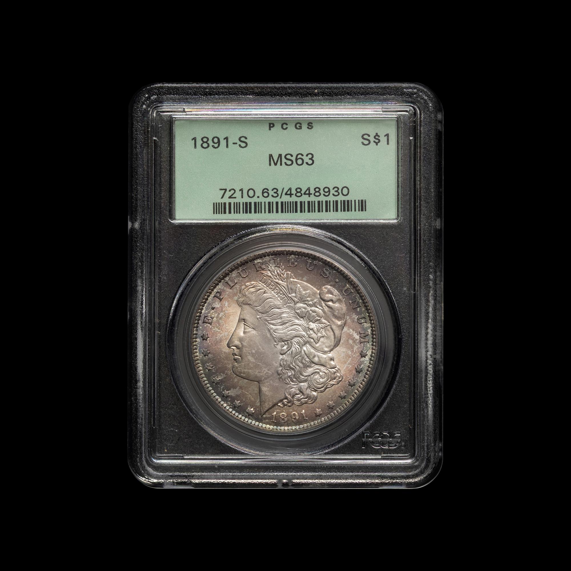 An 1891-S Morgan $1 Coin (PCGS MS63)