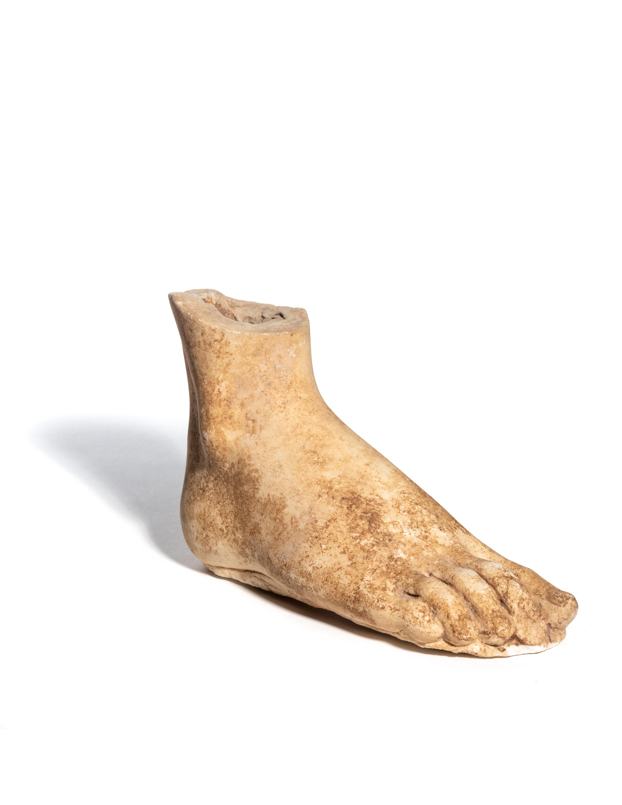 A Roman Marble Right Foot From a Statue