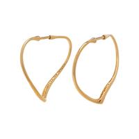 TIFFANY & CO., ELSA PERETTI, YELLOW GOLD 'OPEN HEART' HOOP EARRINGS
