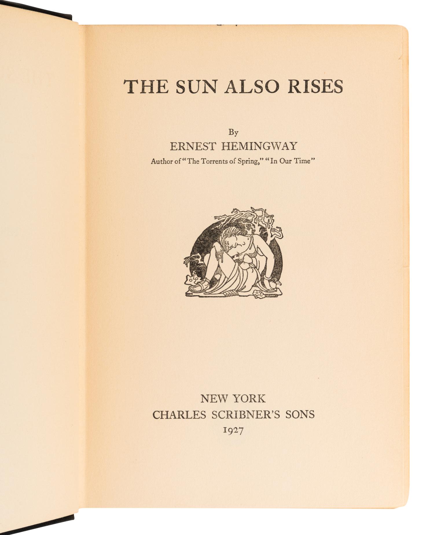 HEMINGWAY, Ernest (1899-1961). A group of 8 works, comprising: