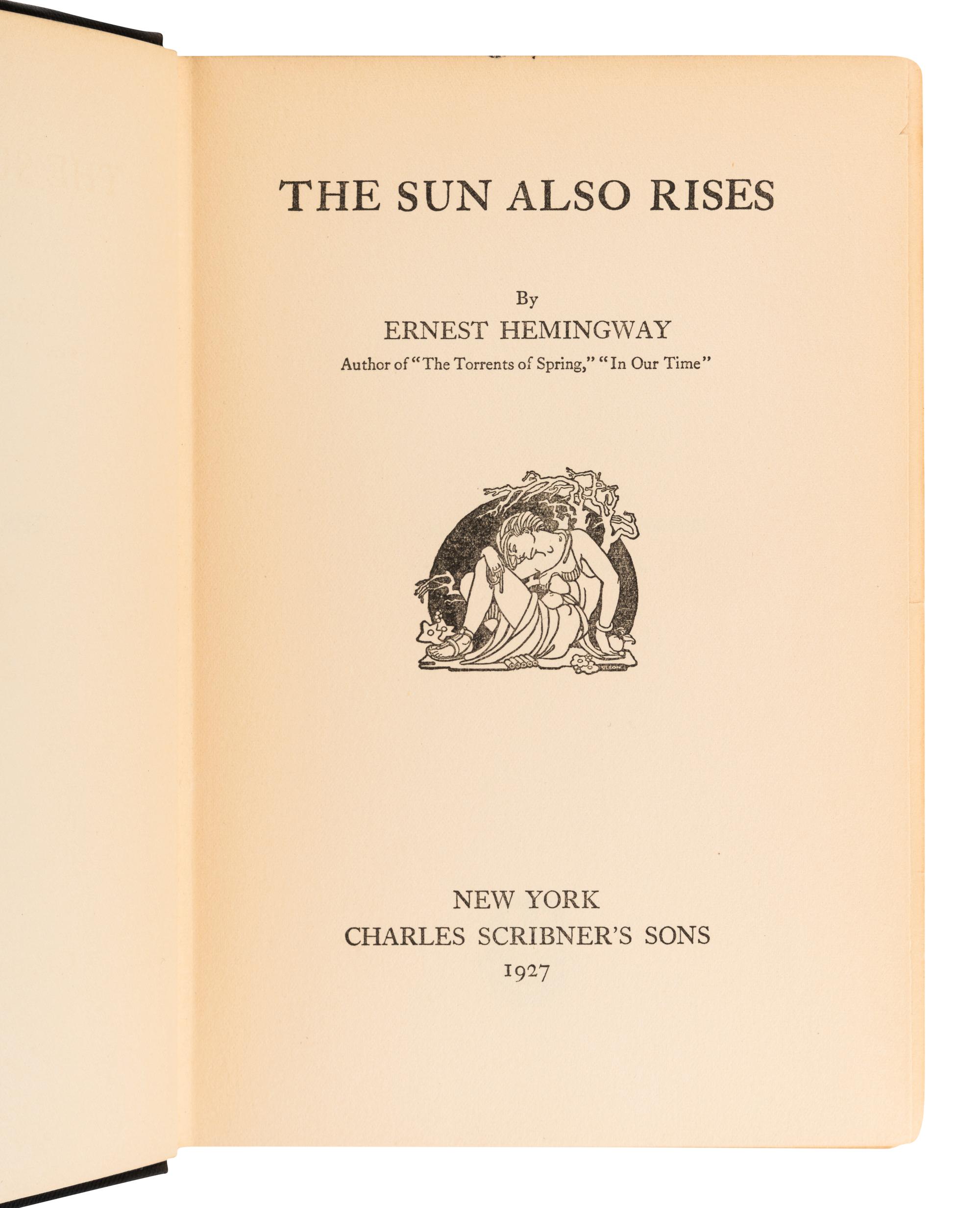 HEMINGWAY, Ernest (1899-1961). A group of 8 works, comprising: