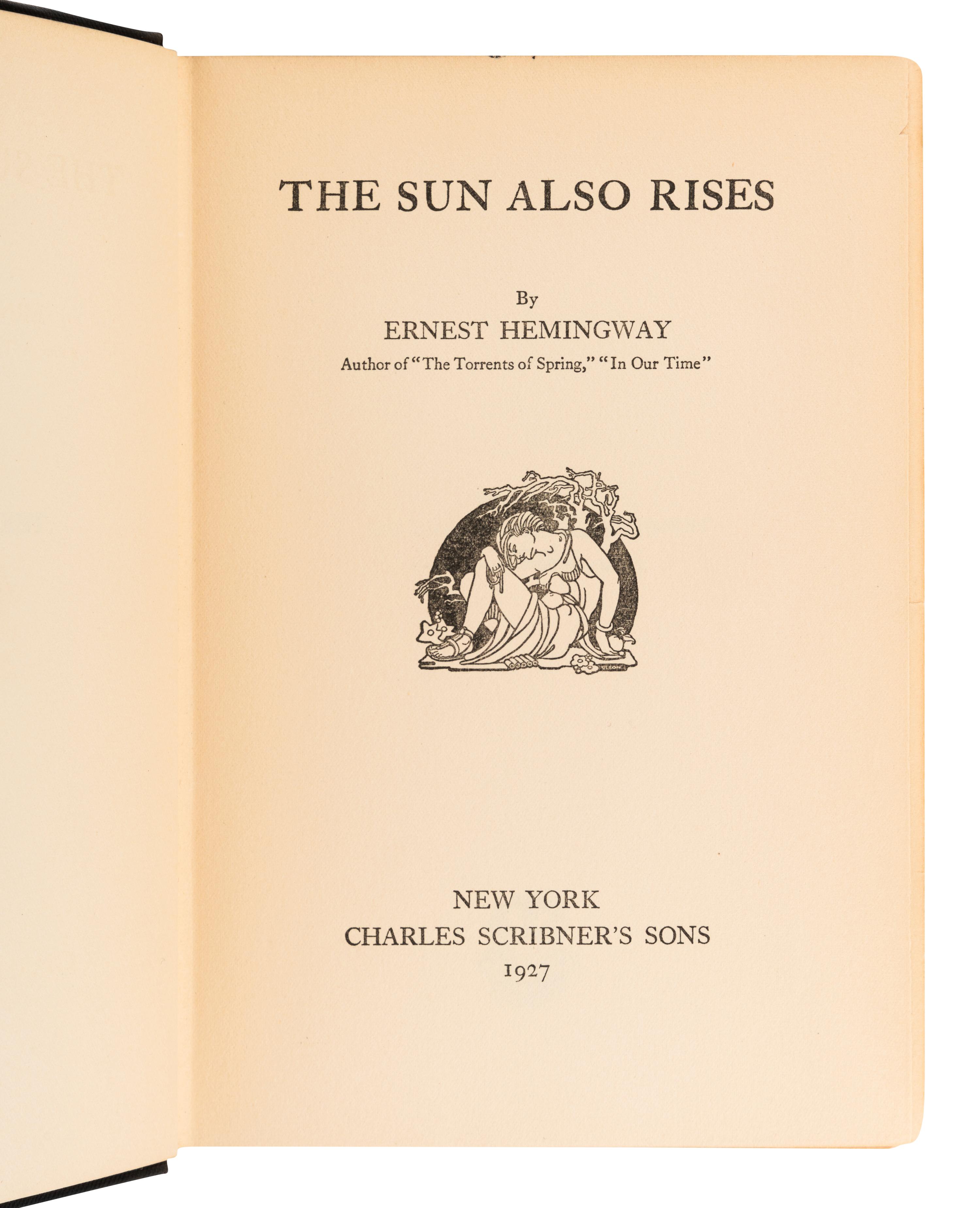 HEMINGWAY, Ernest (1899-1961). A group of 8 works, comprising: