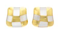 A Pair of 18 Karat Yellow Gold and Mother-of-Pearl Earclips, Angela Cummings, 10.90 dwts.