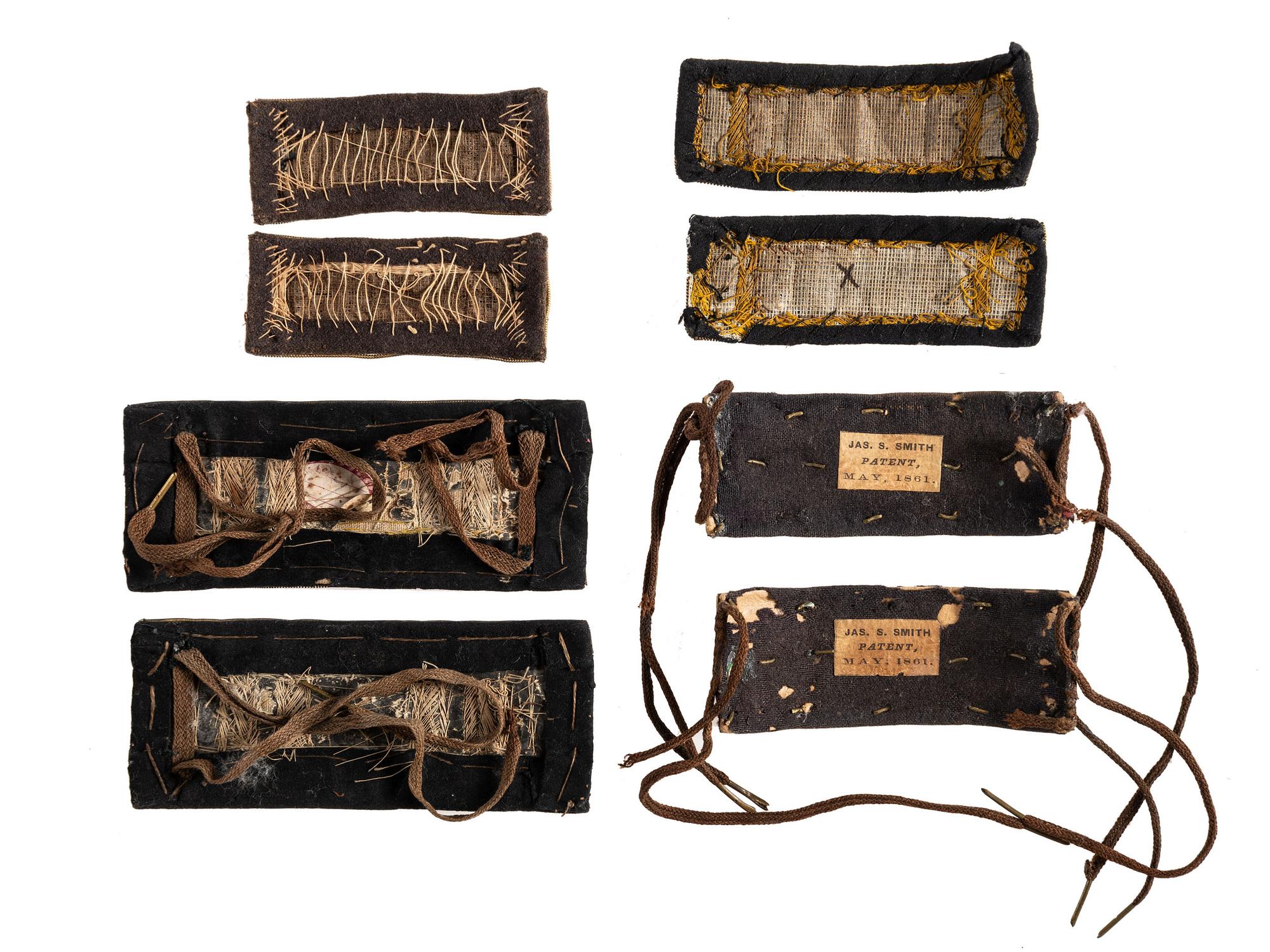 [CIVIL WAR] Miscellaneous accoutrements, including spurs, shoulder straps, militia buckle and 5-second fuse.