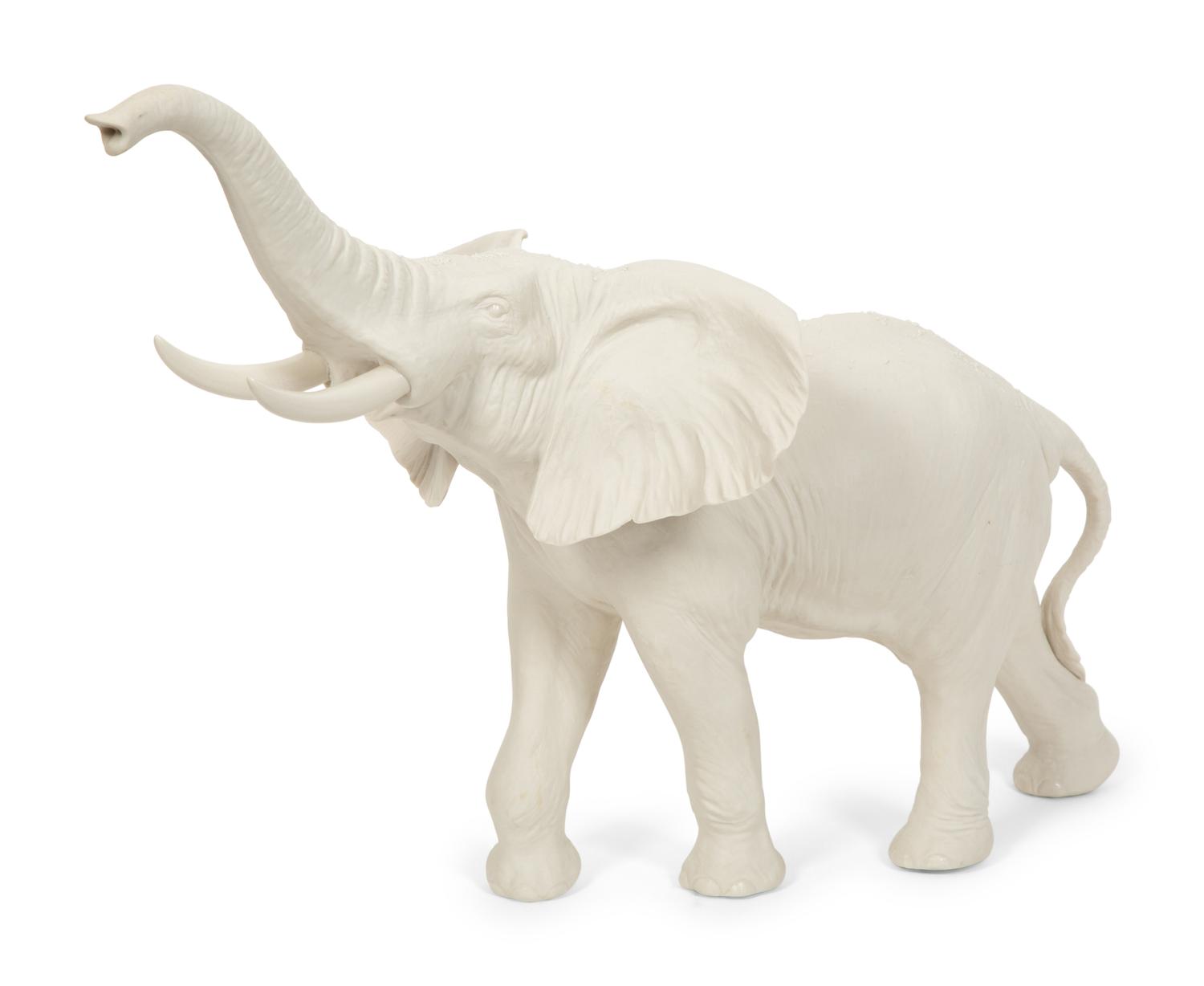 A Cybis Bisque Porcelain Elephant
