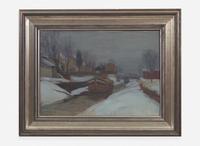Edward Willis Redfield (American, 1869-1965) - The Canal in Winter