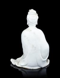 A Blanc-de-Chine Porcelain Figure of Guanyin