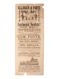 [ENTERTAINMENT] Theatrical broadside promoting musical groups & performers, incl. Com. Foote, 1866.