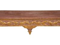 An Italian Painted Faux Marble and Parcel Gilt Console Table