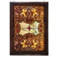 American Stained Glass Early 20th Century — Jeweled & Leaded Glass Window