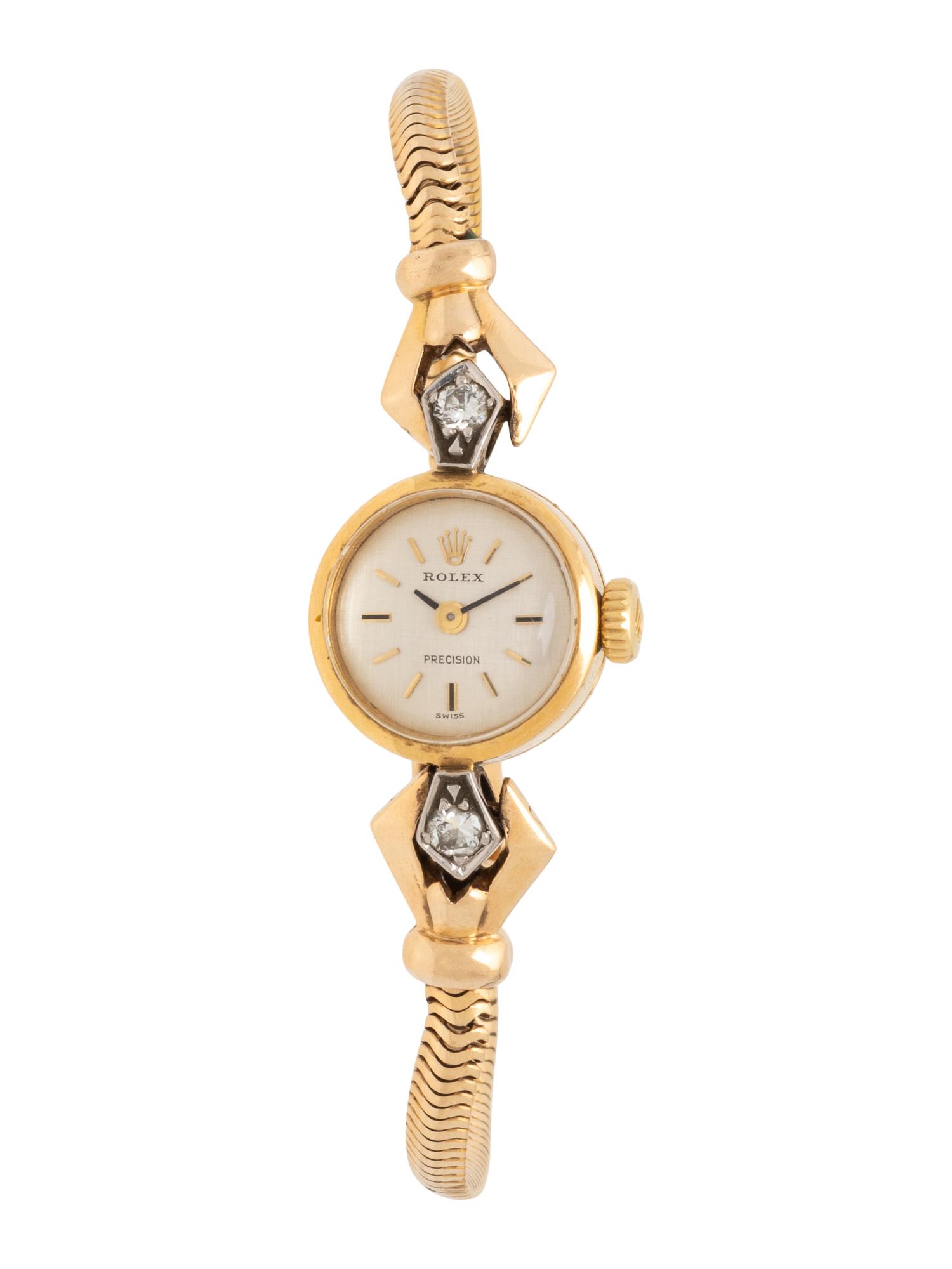 ROLEX, YELLOW GOLD AND DIAMOND WATCH
