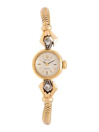 ROLEX, YELLOW GOLD AND DIAMOND WATCH