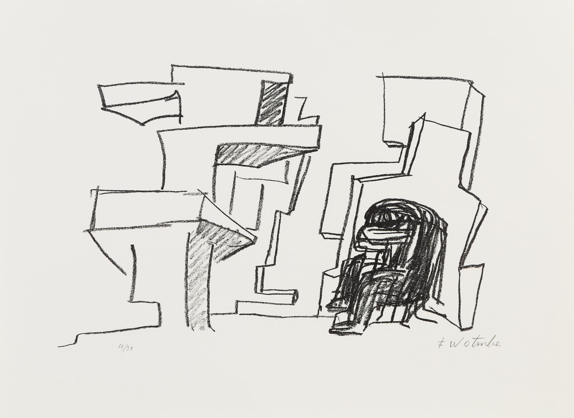 Fritz Wotruba, (Austrian, 1907-1975), Variations on Wagner's Ring, 1967 (suite of fourteen works)