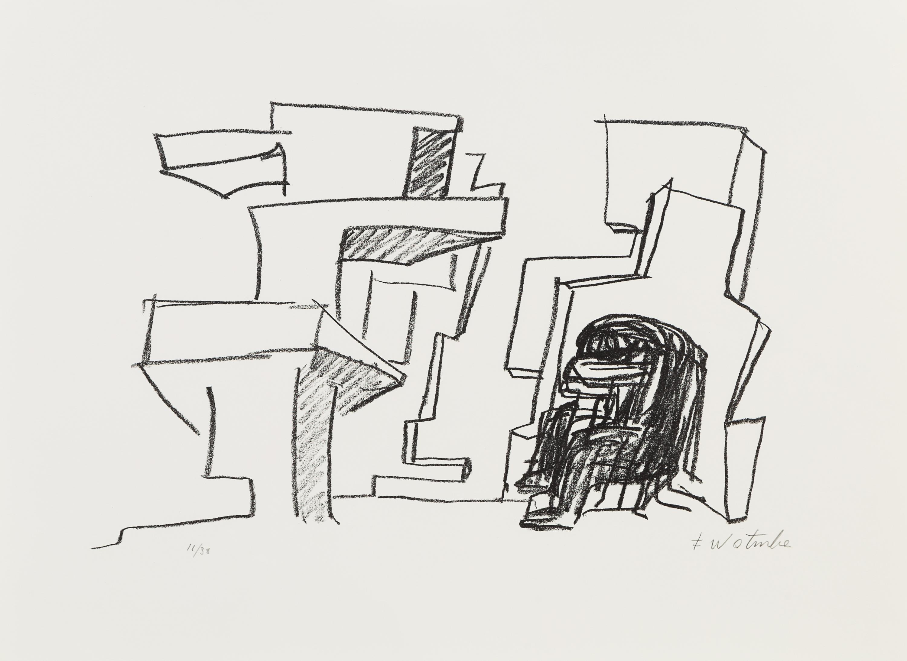 Fritz Wotruba, (Austrian, 1907-1975), Variations on Wagner's Ring, 1967 (suite of fourteen works)