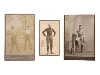 [EARLY PHOTOGRAPHY - SPORTS]. 9 photographs of various sports teams and players, including: