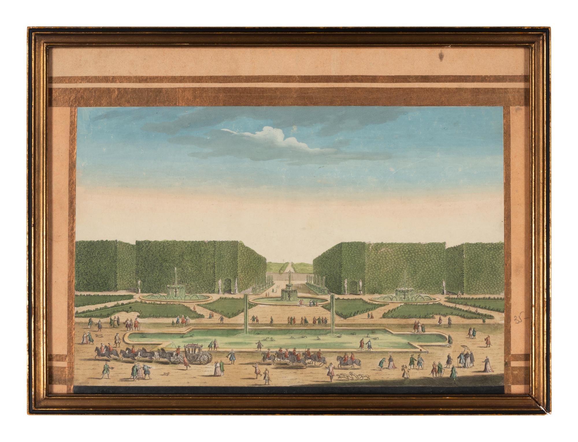 A Group of Eight Hand Colored Topographical Engravings