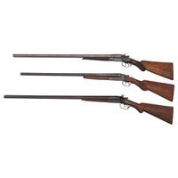 ** Lot of 3 SxS Shotguns Including: T. Parker, Lefever, H. Pieper