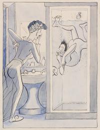 Peter Arno, (American, 1904–1968), Man in the Shower