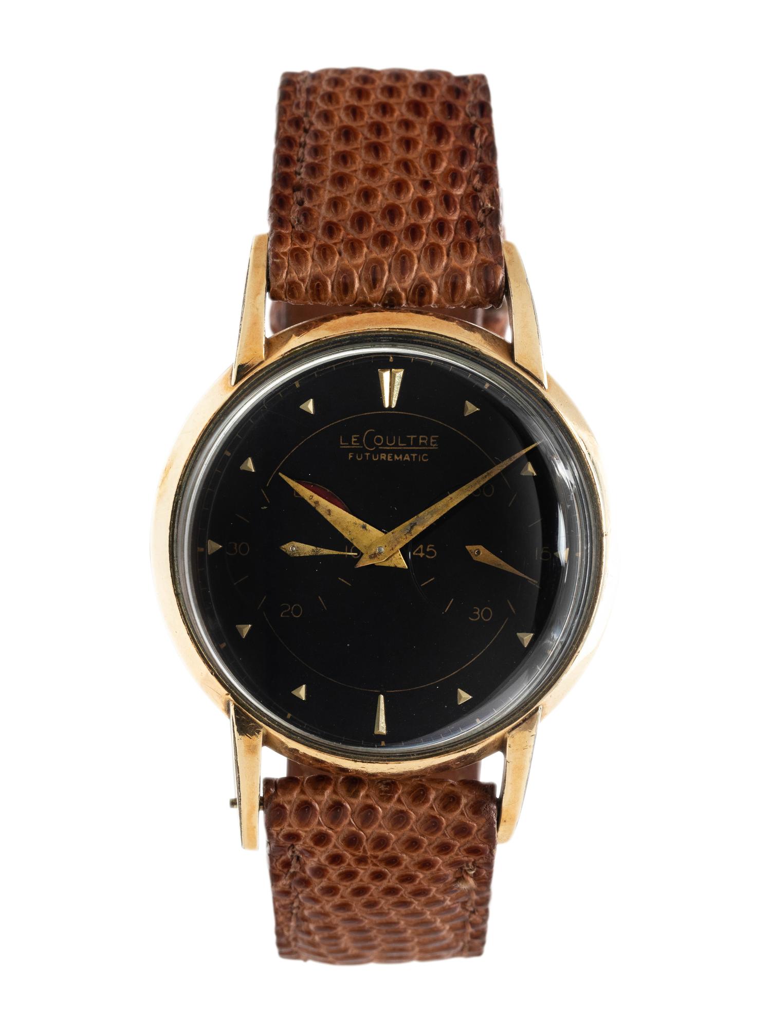 LeCOULTRE, VINTAGE, 10K GOLD-FILLED 'FUTUREMATIC' WRISTWATCH