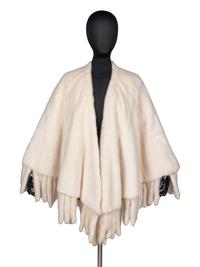 Valentino Mink Cape with Detachable Trim