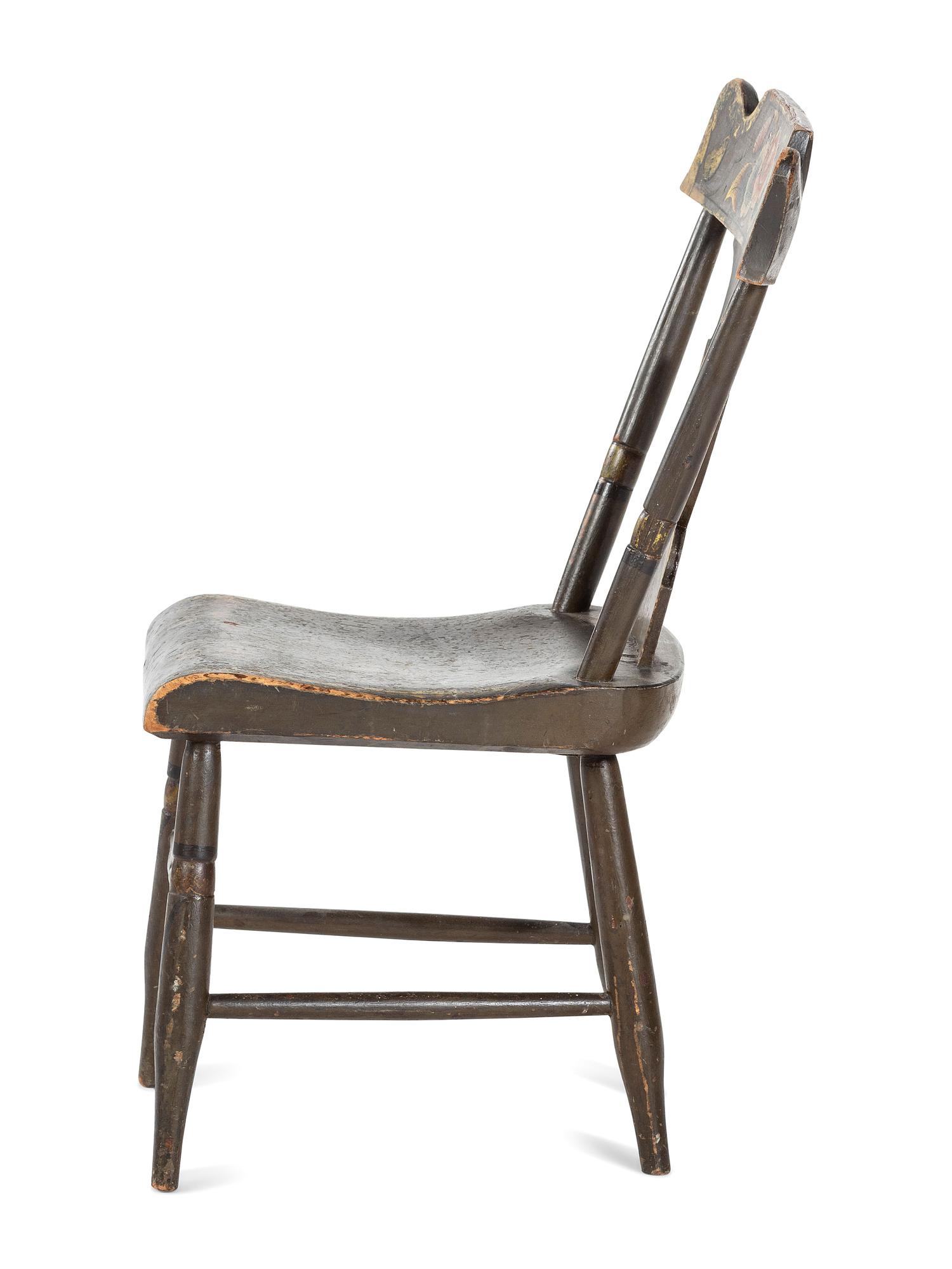 A Country Classical Paint Decorated Child's Chair