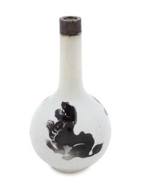 A Chinese Underglaze Red Porcelain Bottle Vase