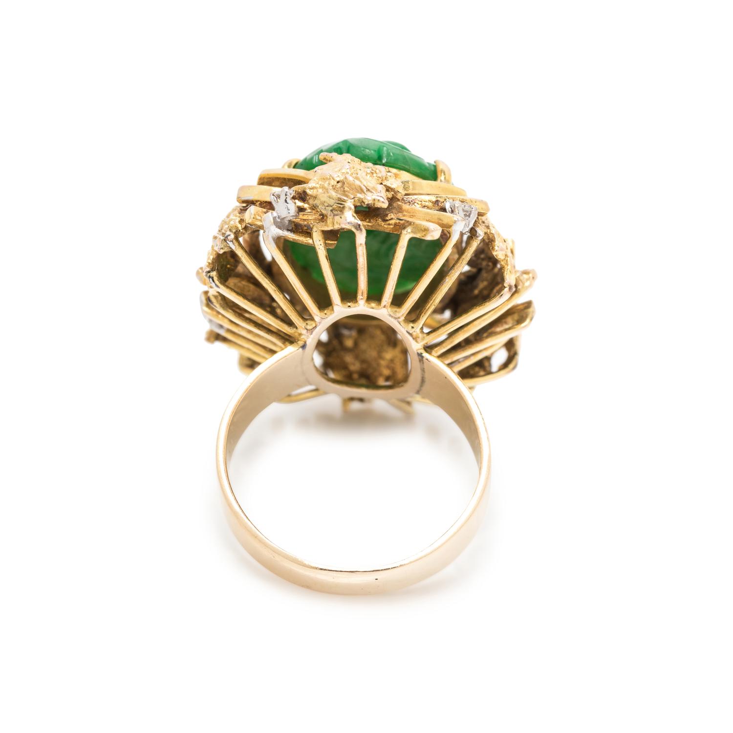 JADE AND DIAMOND RING