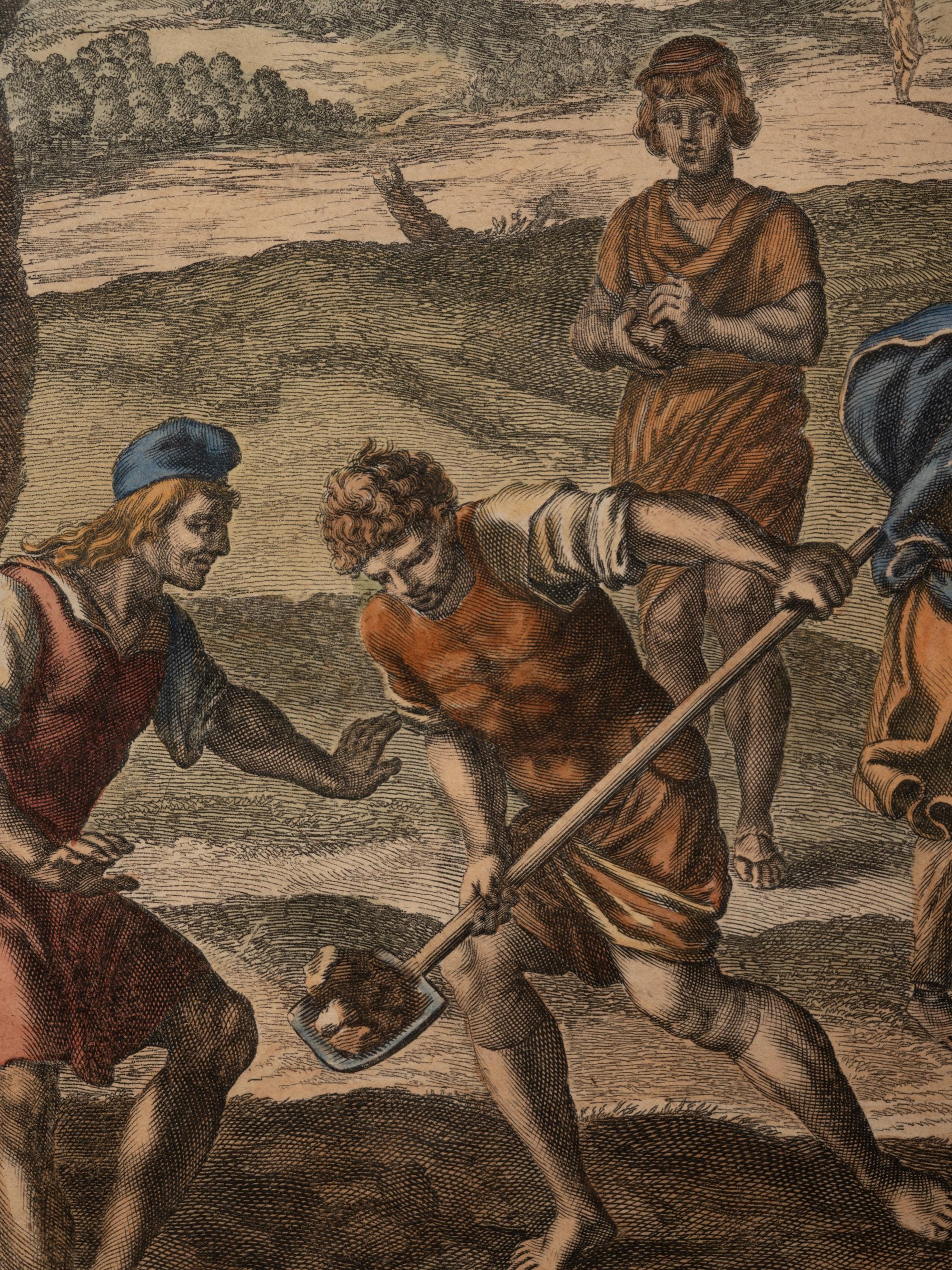 Two Pairs of Hand Colored Engravings (17th/18th Century)
