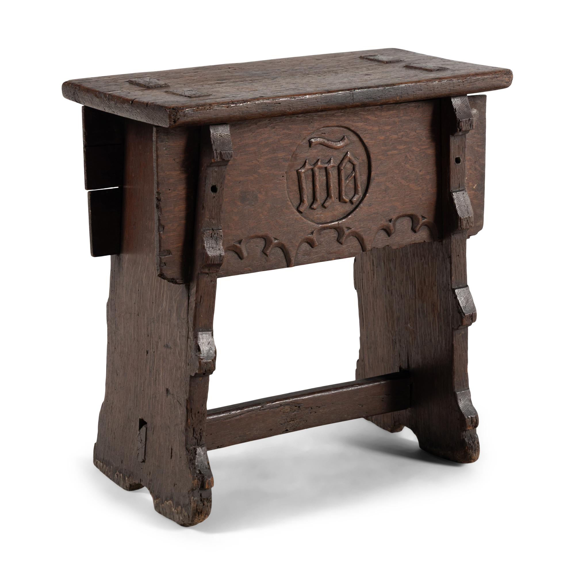 A Gothic Revival Oak Joint Stool