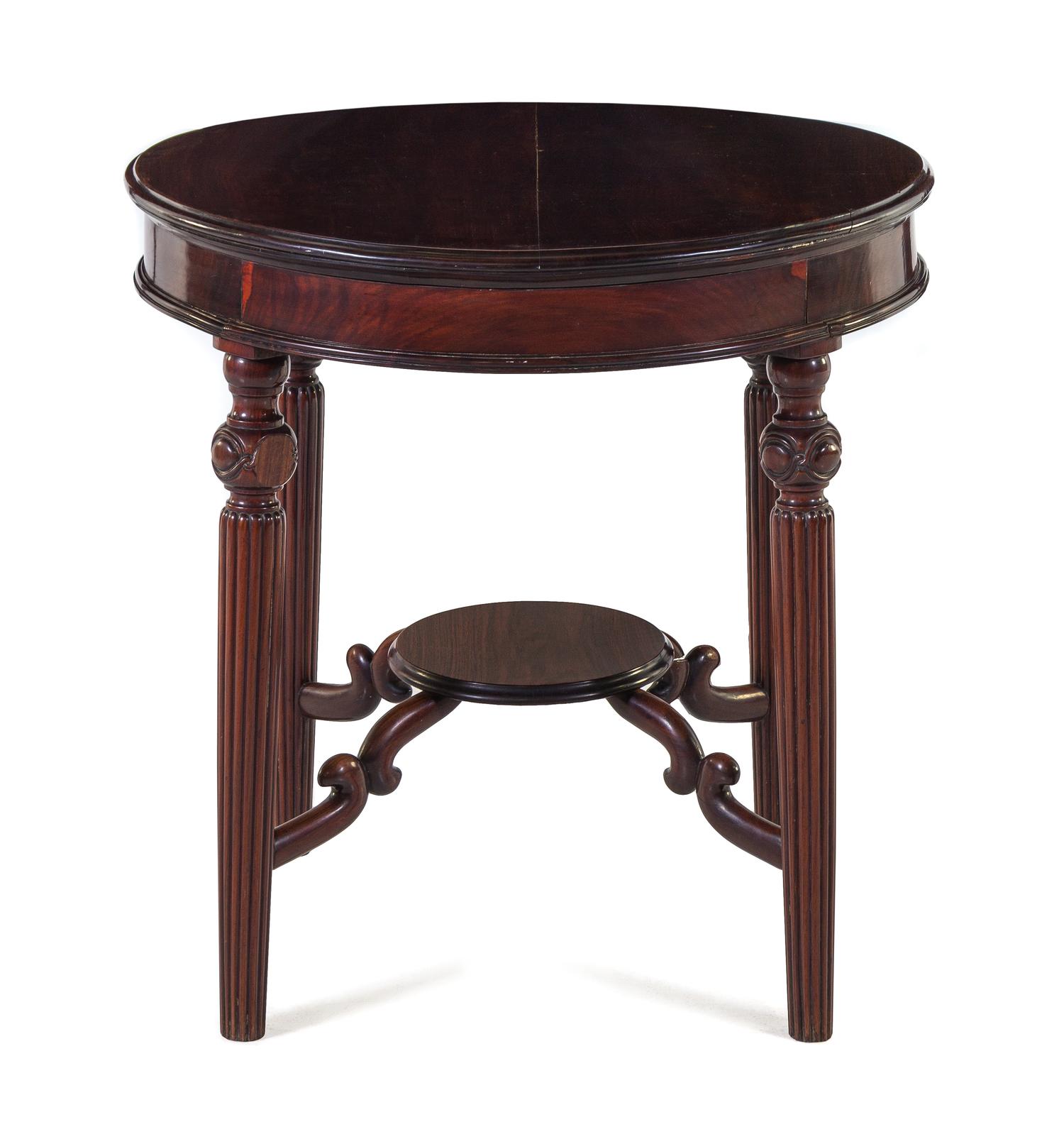 A Set of Chinese Export Hardwood Round Table and Four Chairs