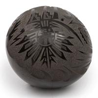 Sgraffito Blackware Seed Jar