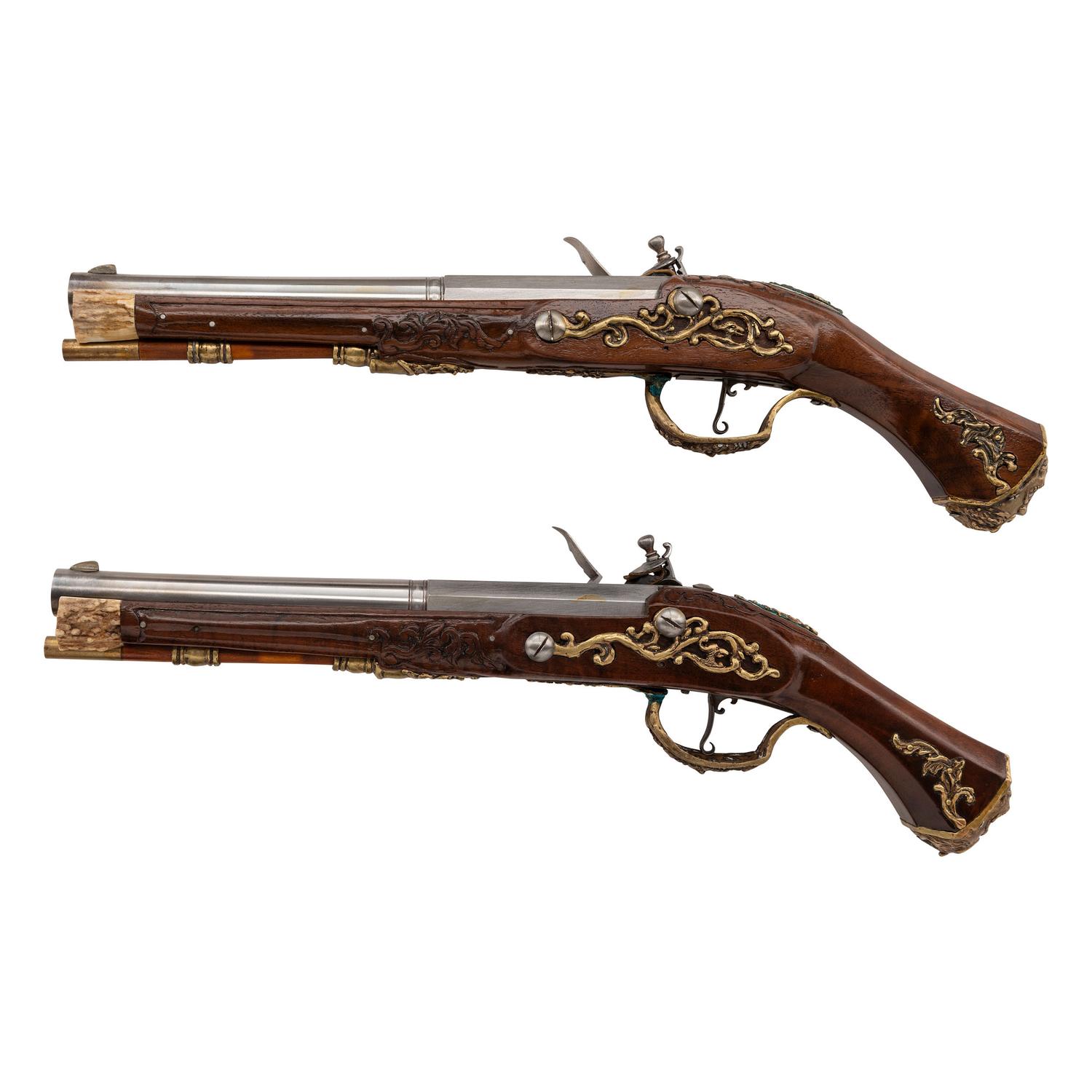 Contemporary Cased Flintlock Pistols