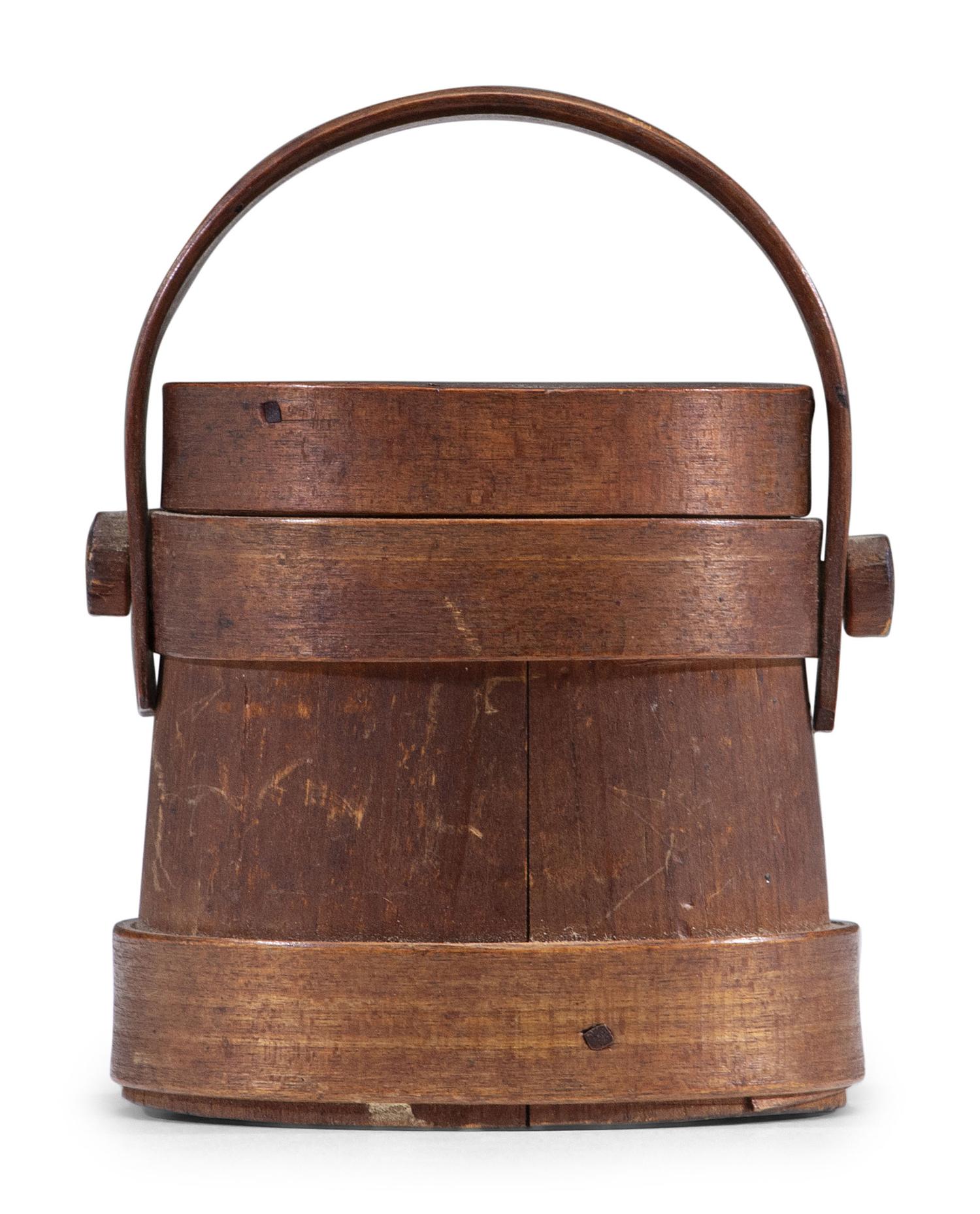 A Miniature Lidded Firkin