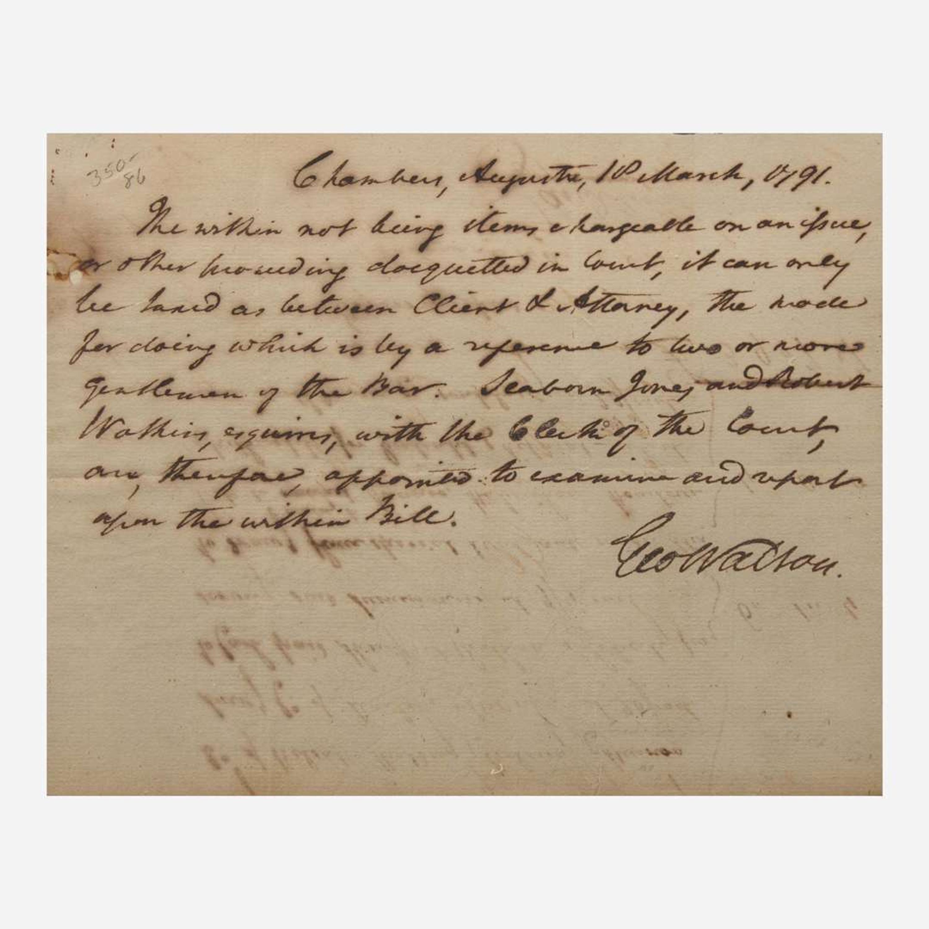 [Declaration of Independence] [Georgia] Walton, George Autograph Document, signed