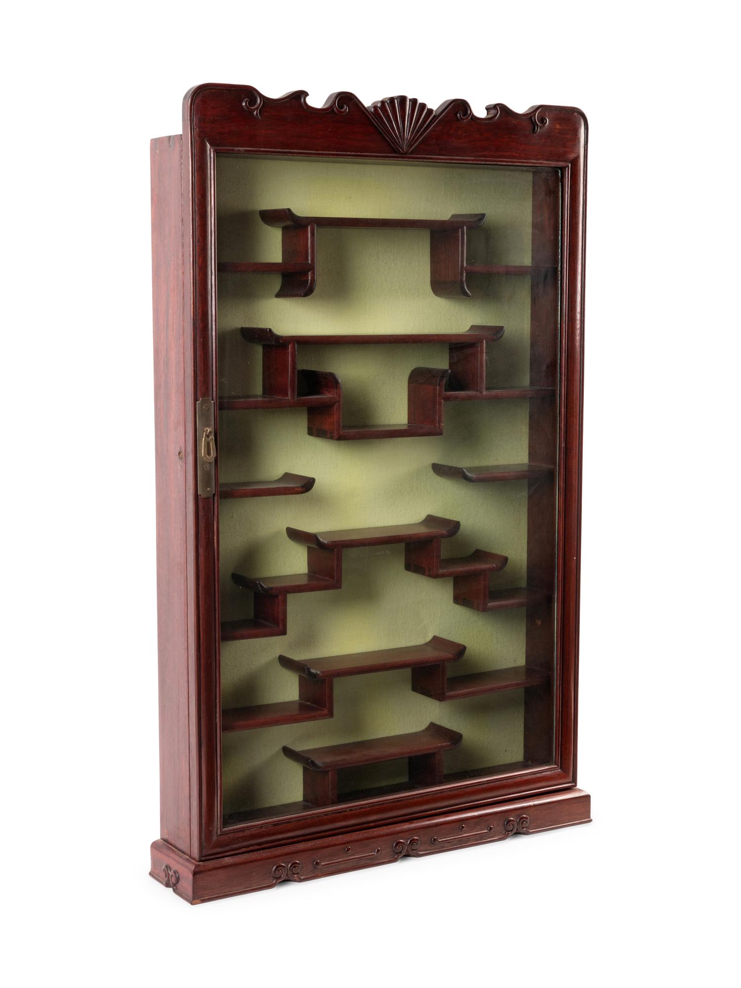 A Chinese Hardwood Displaying Cabinet