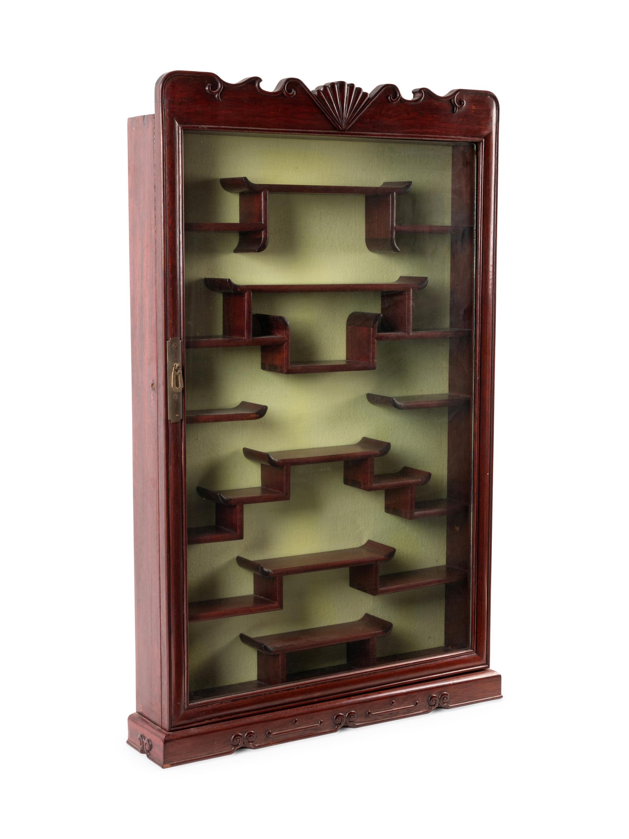 A Chinese Hardwood Displaying Cabinet